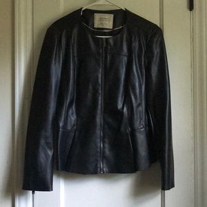 Black leather jacket